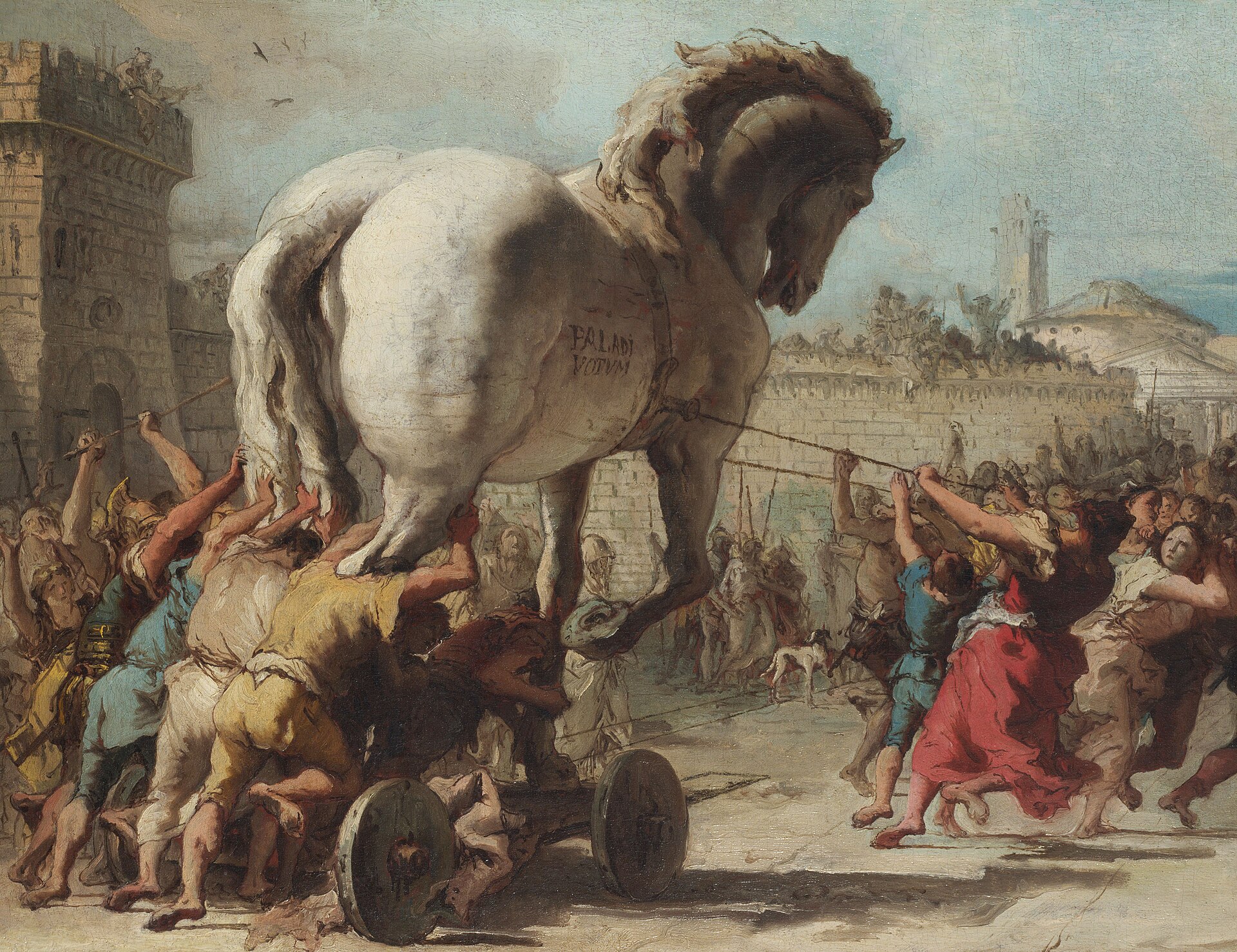 The Procession of the Trojan Horse in Troy — painting by Giovanni Domenico Tiepolo