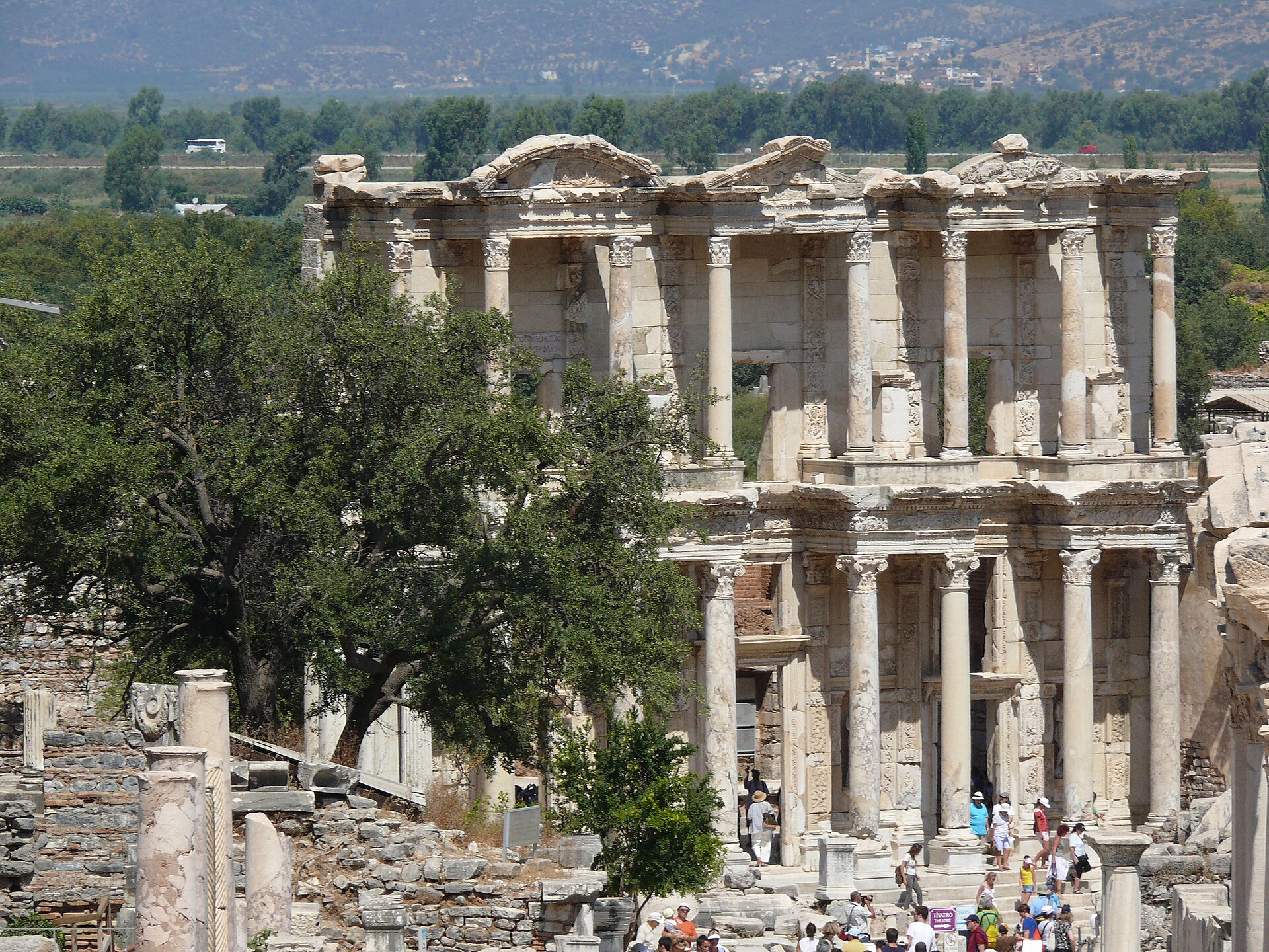 The Library of Celsus facade