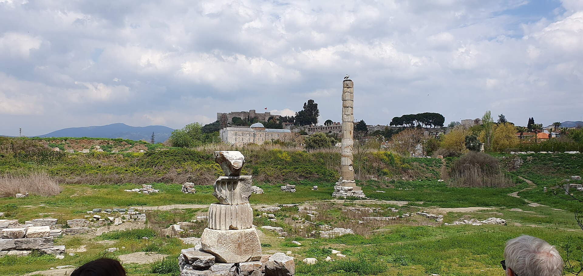 The lone column of the Temple of Artemis